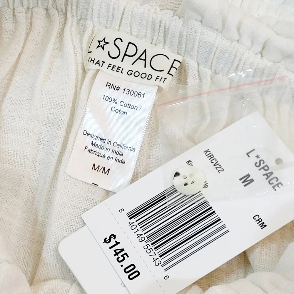 NWT L*SPACE Kira Swimsuit Cover Up Coverup Cover-Up Gauzy Maxi Dress Medium NEW - Picture 8 of 15